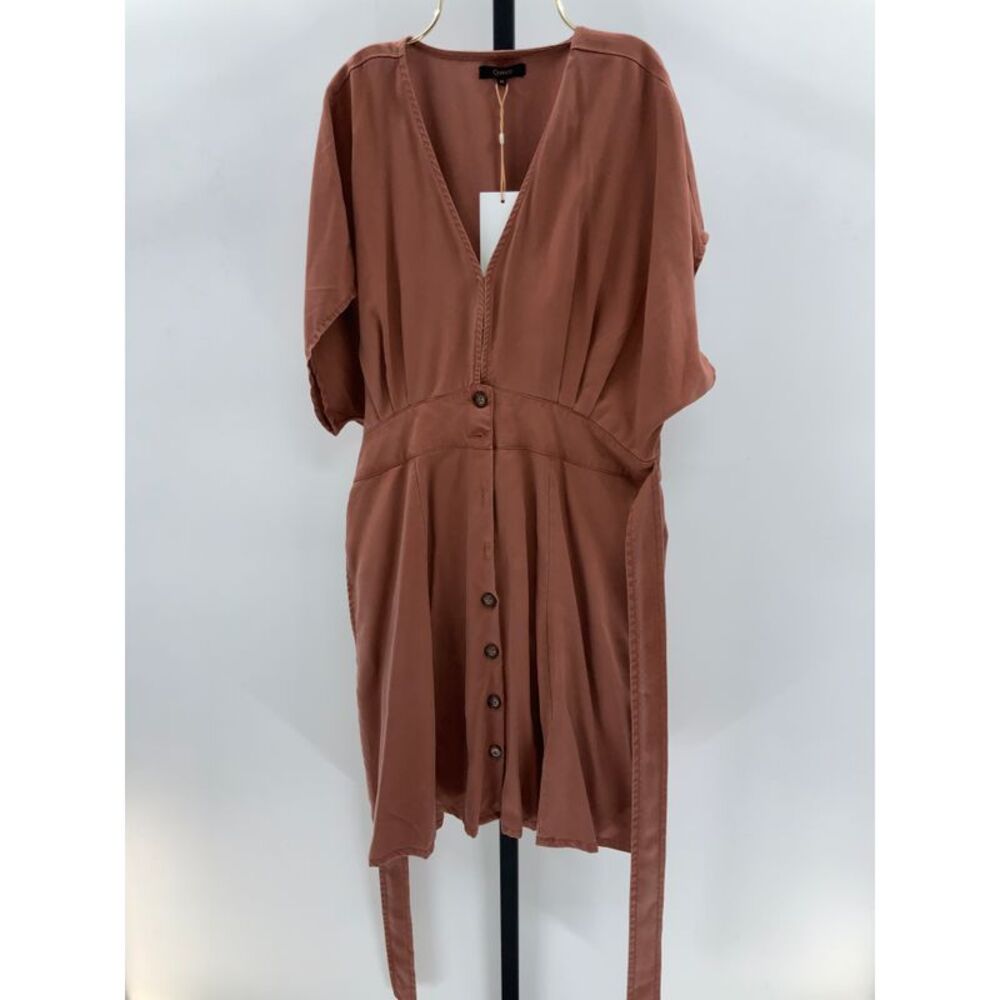 Quince Terracotta Button-Down Dress